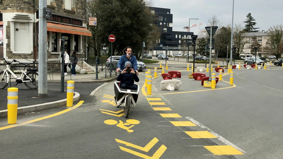Expérimentation d’un rond-point à la néerlandaise aux Gayeulles